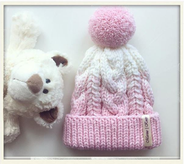 Зимняя шапочка с отворотом (marine_knits)